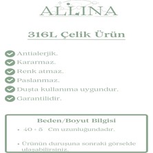 Allina Elegance Italyan Zincir Çelik Kolye Gold 4mm All-1012