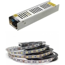 Asled Şerit LED 5 Metre Beyaz+5 Amper Trafo Iç Mekan
