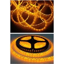 Cata 5 Metre 12 Volt 10 Çipli Iç Mekan Amber Işık Şerit LED (CT-4485)