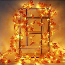 Ddpest Dekoratif Sonbahar Yapraklı Yapay Sarmaşık ve 3 Metre Peri LED Gün Işığı Renk