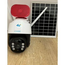 O-kam O-KAM-4847 4g 3 Mp Sirenli Güneş Panelli Solar Kamera