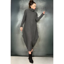 Quincey Dökümlü Oversize Yumoş Maxi Elbise