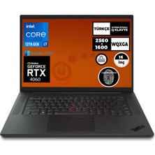 Lenovo Mws Thinkpad P1 Gen 6 I7-13800H 32GB 1tb SSD 8gb Rtx 4060 16" Wqxga Windows 11 Pro Taşınabilir Iş Istasyonu 21FV000GTX 003