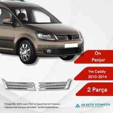 Aktif Oto Krom Volkswagen Caddy Mini Van Ön Panjur 2 Parça 2010-2014 Krom Paslanmaz Çelik