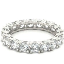 Altınöz Mücevherat Swarovski Taşlı Klasik Tamtur Beyaz Altın Yüzük