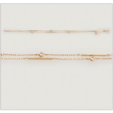 Altınöz Mücevherat Çubuklu Yeşil Altın Bileklik