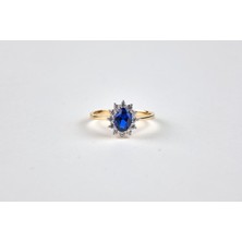 Altınöz Mücevherat Zirkon Renkli Taşlı Altın Yüzük