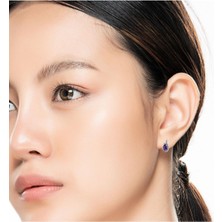 Altınöz Mücevherat Pırlanta Renkli Taşlı Beyaz Altın Küpe