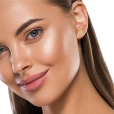 Altınöz Mücevherat Zirkon Taşlı Çiçek Model Altın Küpe