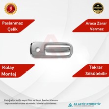 Aktif Oto Krom Volkswagen Caddy Mini Van Bagaj Açma 2 Parça 2003-2010 Krom Paslanmaz Çelik