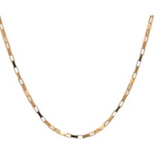 Altınöz Mücevherat Ince Klasik Retro Görünümlü Şık Unisex Sarı Zincir Kolye