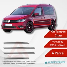 Aktif Oto Krom Volkswagen Caddy Mini Van Yan Kapı Çıtası 4 Parça 2015 ve Üzeri Krom Paslanmaz Çelik