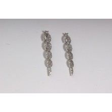 Altınöz Mücevherat Zirkon Taşlı Beyaz Küpe