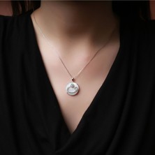 Altınöz Mücevherat Pırlanta Coronet Incili Beyaz Altın Kolye