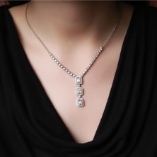 Altınöz Mücevherat Pırlanta Tria Baget Beyaz Altın Gerdanlık Kolye