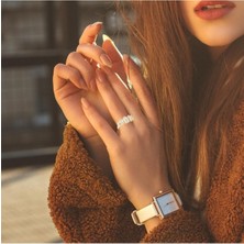 Altınöz Mücevherat Zirkon Emerald Kesim Beştaş Altın Yüzük