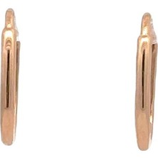 Altınöz Mücevherat Oval Motifli Rose Küpe