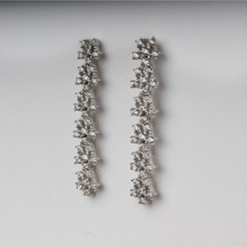 Altınöz Mücevherat Zirkon Taşlı Beyaz Küpe