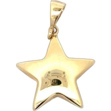 Altınöz Mücevherat Kabartma Büyük Yıldız Figür Altın Brolog Kolye Ucu