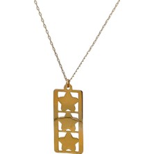 Altınöz Mücevherat Plaka Içi Üç Kat Yıldız Figürlü Altın Kolye