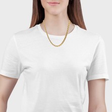 Altınöz Mücevherat Retro Pullu Model Şık ve Uzun Altın Zincir Kolye