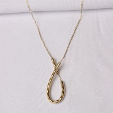 Altınöz Mücevherat Sade Tasarım Altın Kolye