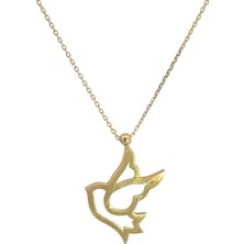 Altınöz Mücevherat Kanadı Açık Kuş Figürlü Altın Kolye