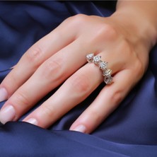 Altınöz Mücevherat Pırlanta Coronet Beştaş Beyaz Altın Yüzük