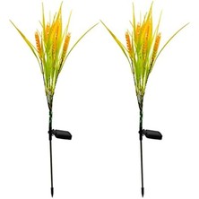 Gaman 2 Adet Güneş Enerjili Solar Günışığı LED Buğday Saplama Aydınlatma Bahçe Süsü