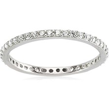 Serra Jewels Gümüş İnce Tamtur Bayan Alyans Yüzük