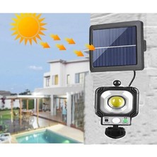 Gaman Hareket Sensörlü JX-966 Güneş Enerjili Solar Aydınlatma Veranda-Bahçe-Çardak Kablolu Mercek Ledli Aydınlatma