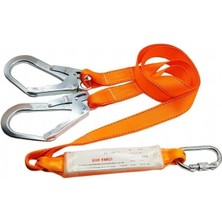 Vento Çift Kollu Kancalı Şok Emicili Lanyard Emniyet Ekipmanı
