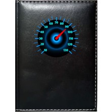 Promosyon Denizi Kişiye Özel  Kilometre 7 Görselli Siyah Ruhsat Kabı