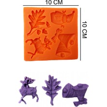 Butedo Yılbaşı Noel Silikon Şeker Hamuru, Sabun, Mum Kalıp