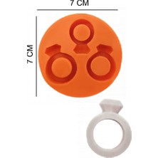 Butedo Tektaş Yüzük Silikon Şeker Hamuru, Sabun, Mum Kalıp