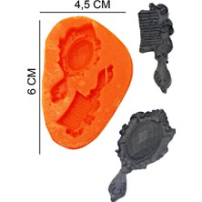 Butedo Ayna ve Tarak Silikon Şeker Hamuru, Sabun, Mum Kalıp