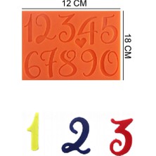 Butedo Sayılar Silikon Şeker Hamuru, Sabun, Mum Kalıp