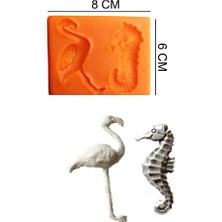 Butedo Flamingo Denizatı Silikon Şeker Hamuru, Sabun, Mum Kalıp