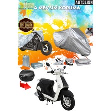 Autolion  Mondial 50 Revival Arka Çanta Uyumlu Ultra Koruyucu  Motor Branda