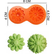Butedo Çiçekler Rozet Silikon Şeker Hamuru, Sabun, Mum Kalıp