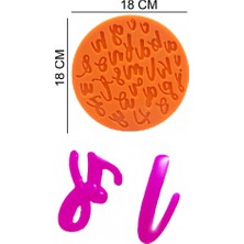 Butedo Harfler Silikon Şeker Hamuru, Sabun, Mum Kalıp