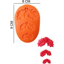 Butedo Yılbaşı Yapraklar Silikon Şeker Hamuru, Sabun, Mum Kalıp
