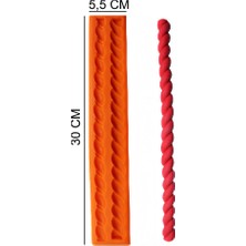 Butedo Şerit Örgü Silikon Şeker Hamuru, Sabun, Mum Kalıp