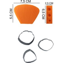 Butedo Çiçek Set Silikon Şeker Hamuru, Sabun, Mum Kalıp