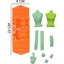 Butedo Kadın Kıyafet Silikon Şeker Hamuru, Sabun, Mum Kalıp