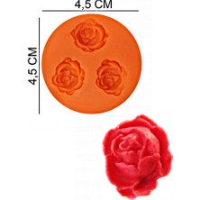 Butedo Gül Silikon Şeker Hamuru, Sabun, Mum Kalıp