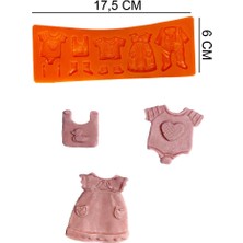 Butedo Bebek Giysiler Silikon Şeker Hamuru, Sabun, Mum Kalıp