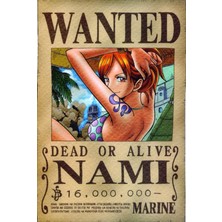 Pridas One Piece Wanted Poster Seti Anime Kraft Poster 14.5CMX10CM