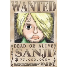 Pridas One Piece Wanted Poster Seti Anime Kraft Poster 14.5CMX10CM