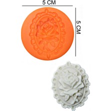 Butedo Gül Rozet Silikon Şeker Hamuru, Sabun, Mum Kalıp